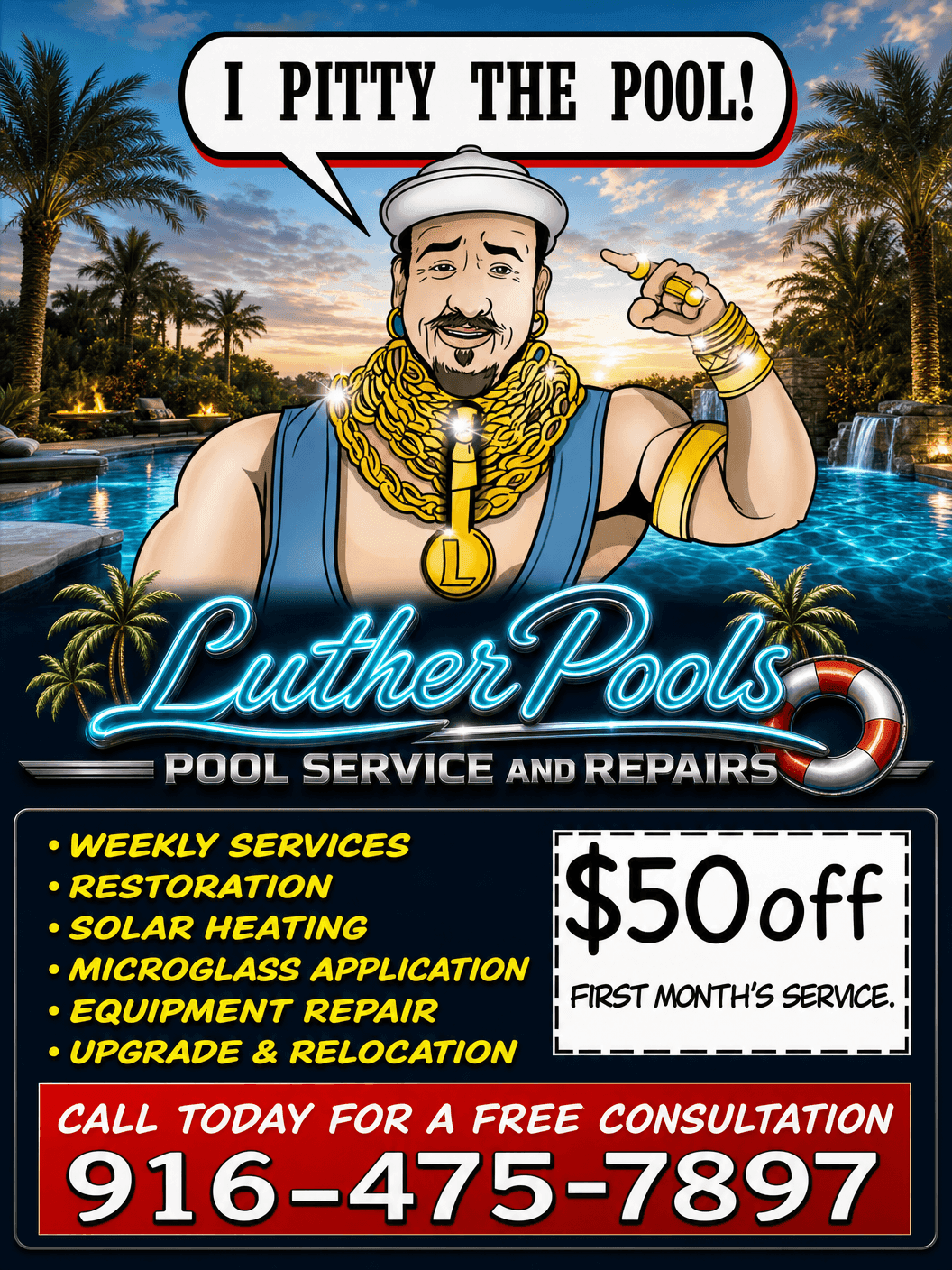 Luther Pools - I Pitty The Pool! - Professional Pool Service Sacramento